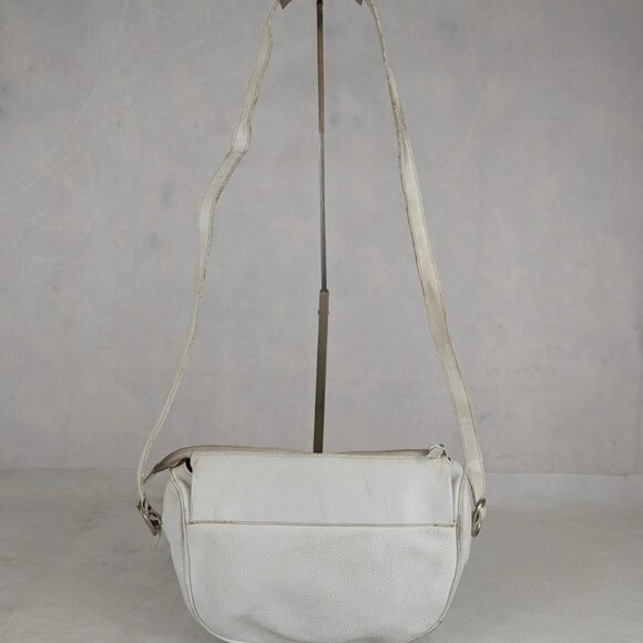 Authentic RARE! Vintage GUCCI 1980's Ophidia Halfmoon White Shoulder Bag Italy - Picture 1 of 13